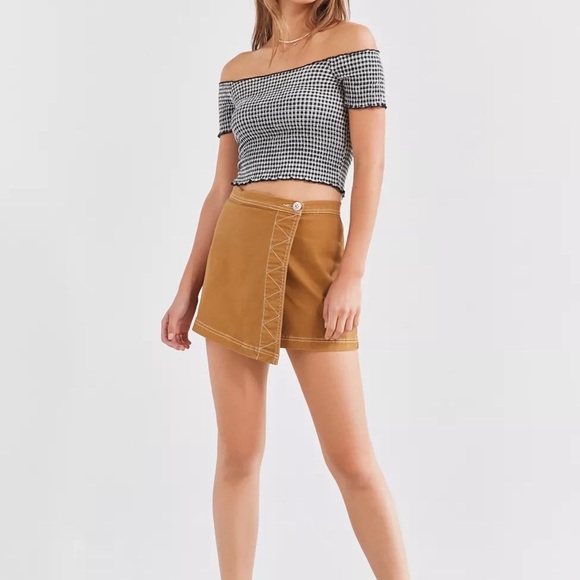 Gingham Off-Shoulder Crop Top XS - Picture 10 of 12